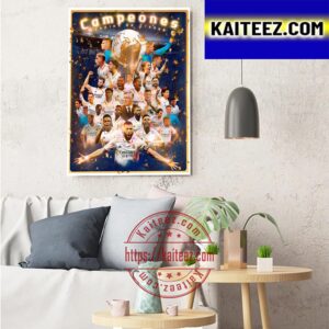 FIFA Club World Cup 2022 World Champions Of Real Madrid Are 100th Official Trophy Art Decor Poster Canvas