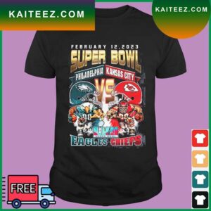 February 12, 2023 Super Bowl Championship Philadelphia Eagles vs Kansas City Chiefs T-Shirt