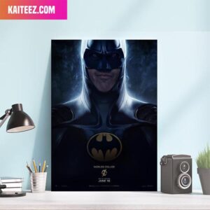 First Poster For Michael Keaton as Batman In The Flash DC Comics Decorations Canvas-Poster