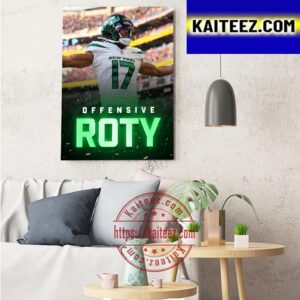 Garrett Wilson Is The 2022 AP NFL Offensive Rookie Of The Year Art Decor Poster Canvas