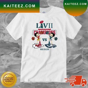 Girl 2023 LVII Super Bowl Champions Kansas City Chiefs Vs Philadelphia Eagles 02.13.23 T-shirt