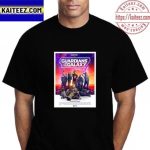 Guardians Of The Galaxy Volume 3 New Poster On Marvel Studios Vintage T-Shirt