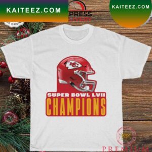 Helmet Chiefs Super Bowl LVII Champions T-shirt