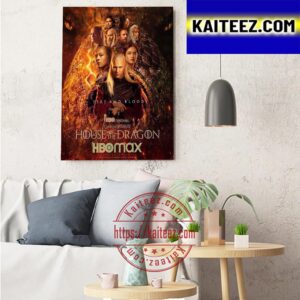 House Of The Dragon Season 2 Fire And Blood Art Decor Poster Canvas