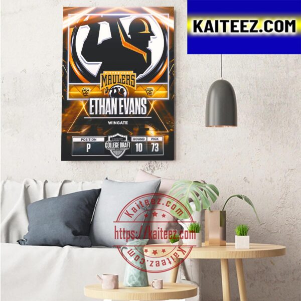 Houston Gamblers In The 2023 USFL College Draft Select Ethan Evans Art Decor Poster Canvas