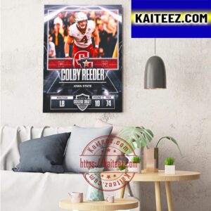 Houston Gamblers In The 2023 USFL College Draft Select LB Colby Reeder From Iowa State Art Decor Poster Canvas
