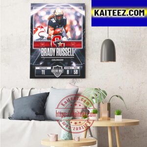 Houston Gamblers In The 2023 USFL College Draft Select TE Brady Russell From Colorado Art Decor Poster Canvas
