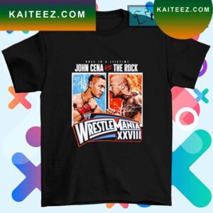 John Cena Vs. The Rock WrestleMania 28 one in a lifetime signature T-shirt