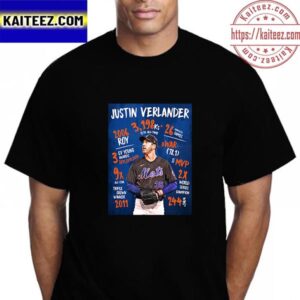 Justin Verlander All Titles In The Career MLB And New York Mets Vintage T-Shirt