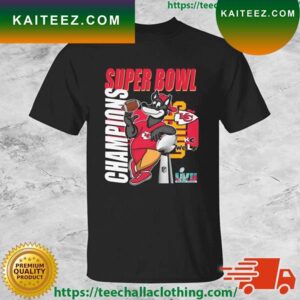 KC Wolf Mascot Kansas City Chiefs Super Bowl LVII Champions 2023 T-shirt