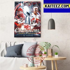 Kansas City Chiefs 1970 2020 2023 Super Bowl LVII Champions Art Decor Poster Canvas