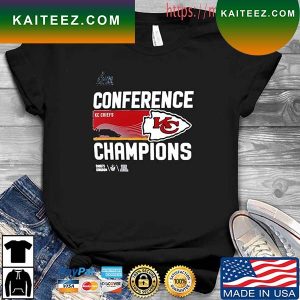 Kansas City Chiefs 2022 AFC Champions Locker Room Trophy Collection T-shirt