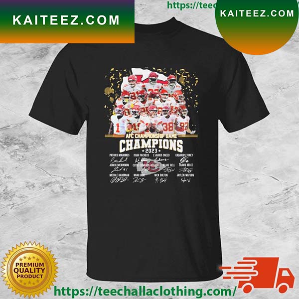 Kansas City Chiefs AFC Championship Game Champions 2023 Signatures T ...