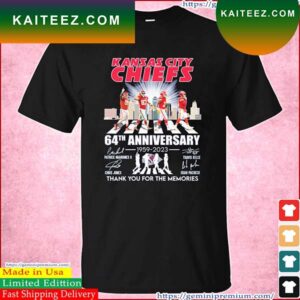 Kansas City Chiefs Abbey Road 64th Anniversary 1959-2023 Thank You For The Memories Signatures T-Shirt