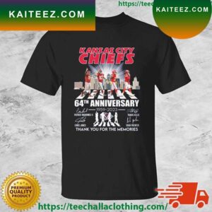 Kansas City Chiefs Abbey Road 64th Anniversary 1959-2023 Thank You For The Memories Signatures T-shirt