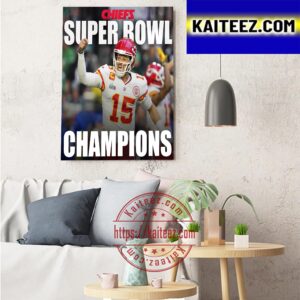 Kansas City Chiefs Are Winners Super Bowl LVII 2023 Champions Art Decor Poster Canvas