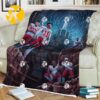 Kansas City Chiefs Become Super Bowl Champions Three Times Trophy In Black Background Blanket