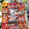 Kansas City Chiefs Big Logo Super Bowl LVII Champions In Signature Red Background Football Fans Blanket