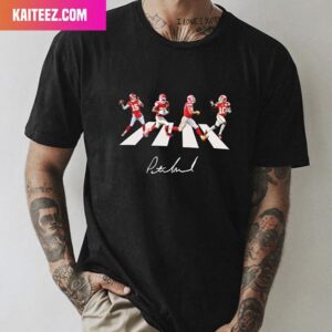 Kansas City Chiefs Champions Super Bowl LVII 2023 Abbey Road Patrick Mahomes Signature Unique T-Shirt