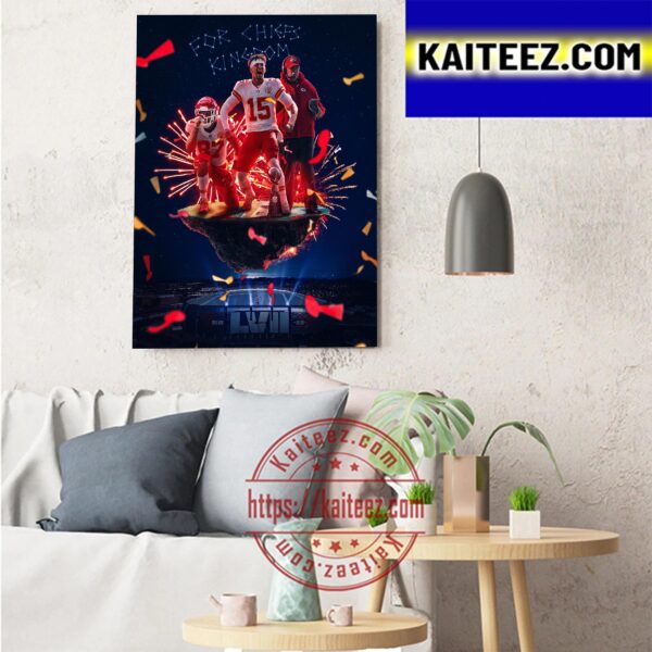 Kansas City Chiefs Champions Super Bowl LVII Champions Art Decor Poster Canvas