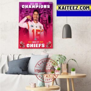 Kansas City Chiefs Champs Super Bowl LVII Champions Art Decor Poster Canvas