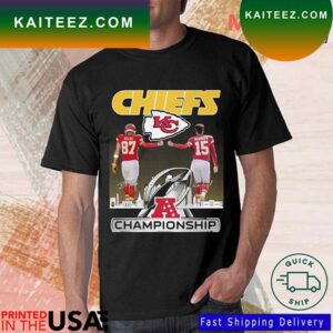 Kansas City Chiefs Kelce And Mahomes Champions Signatures T-Shirt