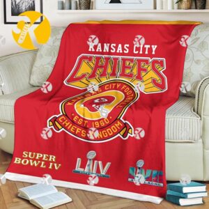 Kansas City Chiefs Kingdom Super Bowl Champions Three Times In Signature Red Blanket