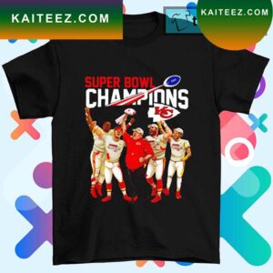 Kansas City Chiefs LVII 2023 Super Bowl Champions lift the championship trophy T-shirt