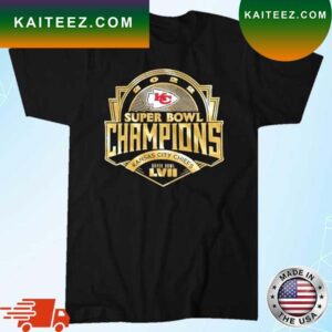 Kansas City Chiefs Majestic Threads Super Bowl LVII Champions Luxe Foil T-shirt