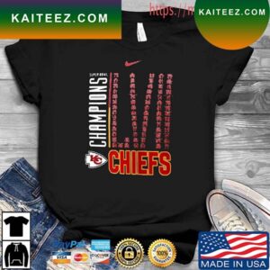 Kansas City Chiefs Nike Super Bowl LVII Champions Roster T-shirt