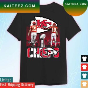 Kansas City Chiefs Patrick Mahomes And Tyreek Hill Super BOWL LVII 2023 signatures T-shirt