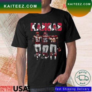 Kansas City Chiefs Patrick Mahomes Travis Kelce Tyreek Hill Super Bowl LVII Signatures T-Shirt
