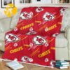 Kansas City Chiefs Road To The Super Bowl LVII Champions With Chiefs Logo In Flames Blanket
