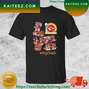 Kansas City Chiefs Super Bowl LVII Champions Love MyChiefs Signatures T-shirt