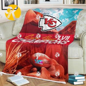 Kansas City Chiefs Super Bowl LVII Champions Northwest Background Blanket