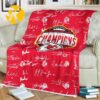 Kansas City Chiefs Victory Super Bowl LVII Champions Red Blanket