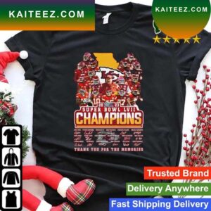 Kansas City Chiefs Super Bowl Lvii 2023 Champions Thank You For The Memories Signatures T-shirt