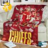 Kansas City Chiefs Super Bowl LVII Champions With Team Members Signatures In Signature Red Blanket