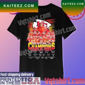 Kansas City Chiefs team 2023 Super Bowl LVII Champions signatures T-shirt