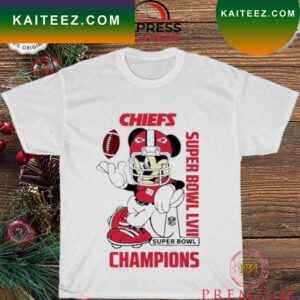 Kansas City Chiefs x Mickey Mouse 2023 Super Bowl LVII Champions T-shirt
