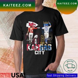 Kansas City Mahomes And Perez Champions Signatures T-Shirt