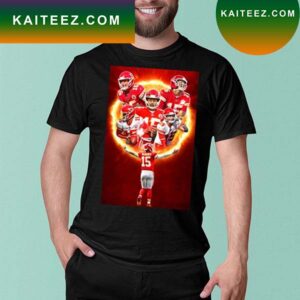 Kansas city Chiefs 15 patrick mahomes fire red 2023 poster T-shirt