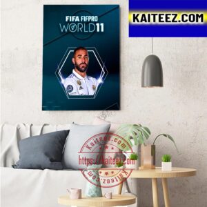 Karim Benzema Is In The 2022 FIFA FIFPRO Mens World 11 Art Decor Poster Canvas