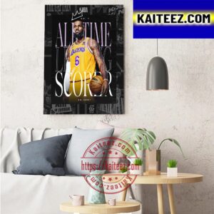 LeBron James Is New Scoring King NBA All Time Leading Scorer After 39 Years Art Decor Poster Canvas