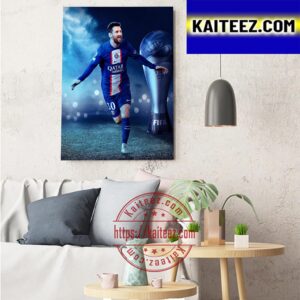 Lionel Messi GOAT Is The Best FIFA Mens Award 2022 Art Decor Poster Canvas