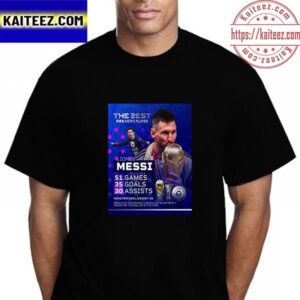 Lionel Messi GOAT Wins The Best FIFA Mens Award 2022 Vintage T-Shirt