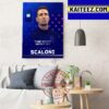 Lionel Scaloni Wins The Best FIFA Mens Coach 2022 Art Decor Poster Canvas