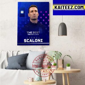 Lionel Scaloni Winner The Best FIFA Mens Coach 2022 Art Decor Poster Canvas