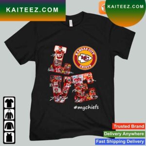 Love Kansas City Chiefs signatures T-shirt