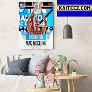 Mac McClung Slam Dunk Champ Champion NBA All Star 2023 Philadelphia 76ers Art Decor Poster Canvas